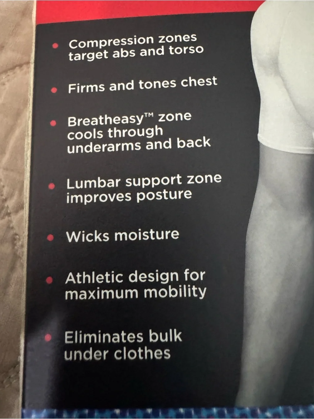 SPANX Ultra Sculpt Zoned Performance V-Neck Compression Tee- Black Size XL